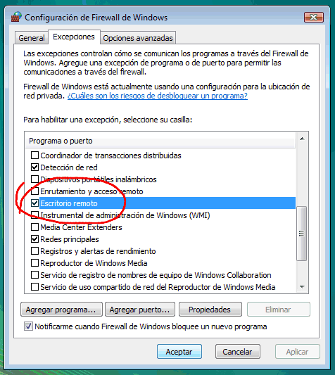 permitir conexion a escritorio remoto windows 8