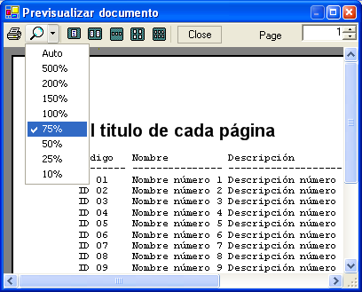 Figura 2. El formulario de previsualización