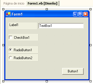 Figura 1. El formulario en tiempo de diseo