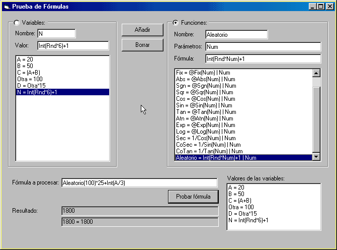 form de ejemplo para usar con cFormulas