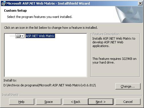 Instalando ASP.NET Web Matrix