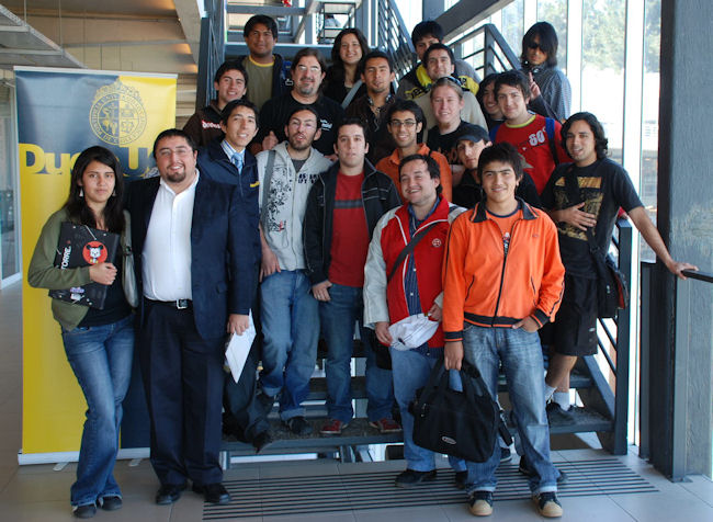 Con los alumnos de la escuela de informática de la DuocUC