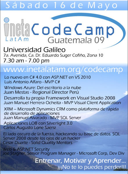 Cartel del Code Camp Guatemala 09
